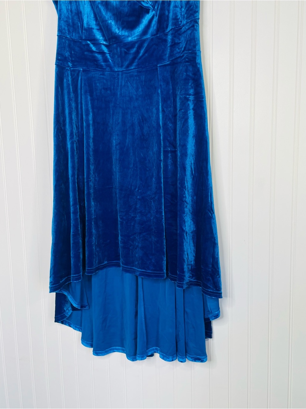 Jasambac Velvet Off The Shoulder Hi Low Dress - Picture 3 of 8